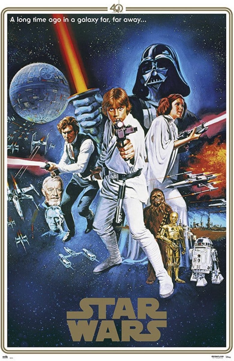 Grupo Erik Star Wars Classic 40 Anniversary One Sheet B Poster - 61x91,5cm