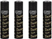 RAW Clipper aansteker Classic - RAW logo's Black - 4 stuks