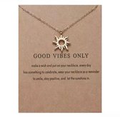 Good vibes only ketting -ketting als cadeau-ketting gift - ketting good vibes -Good vibes ketting als cadeau- kado -ketting met hanger hangertje -valentijns cadeau ketting  – Zonnetje – Stay positive