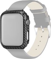Mobigear Carbon Hardcase Hoesje voor Apple Watch SE (44mm) - Carbon Fiber