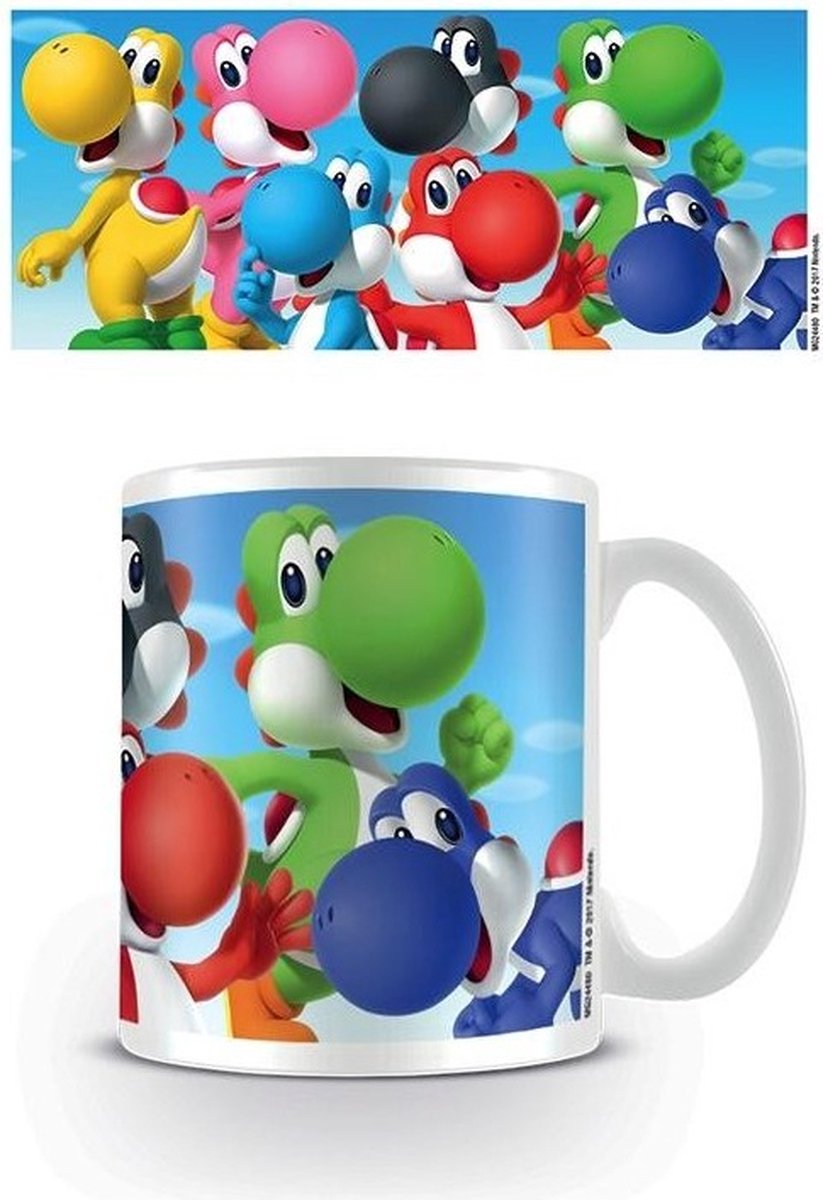 Super Mario Yoshi Unisex Kop - wit - Standard