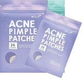 WILD+ Pimple Patch - Acne Patch - Puisten Verwijderaar - Puisten Pleister - Acne Pleister - Acne Sticker - Puistjes Verwijderen - 72 stuks