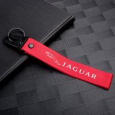 Luxe Jaguar sleutelhanger - Jaguar Keychain Red Edition - Rode Nylon Sleutelhanger Auto - Autosleutelhanger Robuust - Jaguar XE XF XJ E-Pace F-pace I-Pace F-type