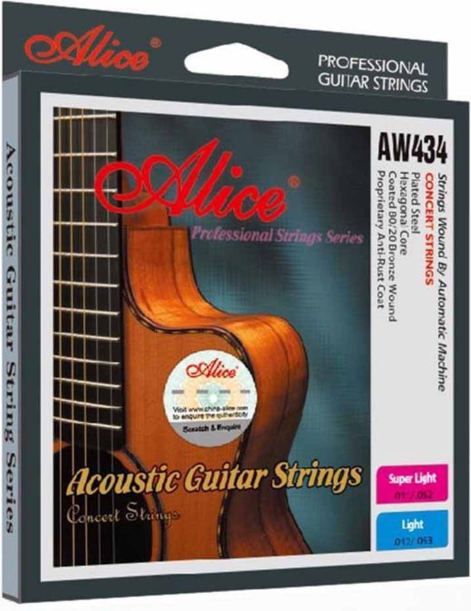 Professionele snaren voor de akoestische gitaar (western gitaar) set .011 Bronze - AW434P-SL