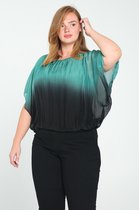 Paprika Dames Zijden vleermuisblouse Tie & Dye - Outdoorblouse - Maat 46