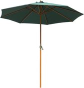 Outsunny Parasol houten standaard 270 cm groen