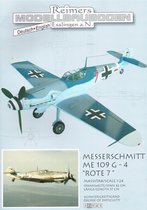 bouwplaat, modelbouw in karton, Vliegtuig Messerschmitt Me 109 G 4 "Rote 7:, schaal 1/24