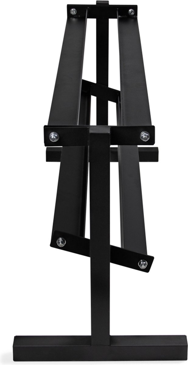 VirtuFit Pro Halterrek - 2 laags - Weight Rack - Stalen Gewichten Rek - Dumbbell Houder - Fitness & CrossFit - Krachttraining - Zwart - Tot 300 kg Belastbaar - Geschikt voor Ronde en Hexa Dumbbells – foto 4