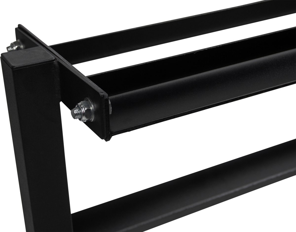 VirtuFit Pro Halterrek - 2 laags - Weight Rack - Stalen Gewichten Rek - Dumbbell Houder - Fitness & CrossFit - Krachttraining - Zwart - Tot 300 kg Belastbaar - Geschikt voor Ronde en Hexa Dumbbells – foto 3