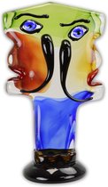 Murano glas figuur van een  gezicht 30.7 cm Hoog.