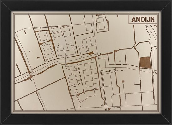 Houten stadskaart van Andijk