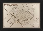 Houten stadskaart van Honselersdijk