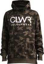 ColourWear Bowl Hood 2.0 M - Snowboard Hoodie - Unisex - Camo Dark Khaki - Maat L