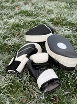 Kickbokshandschoenen met focus pads - bokshandschoenen - boks pads - boks set - 12 OZ - thuis boksen - focus pads - combideal- vechtsporthandschoenen- kickboks- buiten sporten