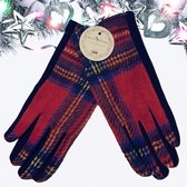Winter handschoenen Classique van BellaBelga  - zwart & rood