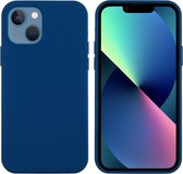 Lunso - Softcase Backcover hoes - Geschikt voor iPhone 13 Mini - Blauw
