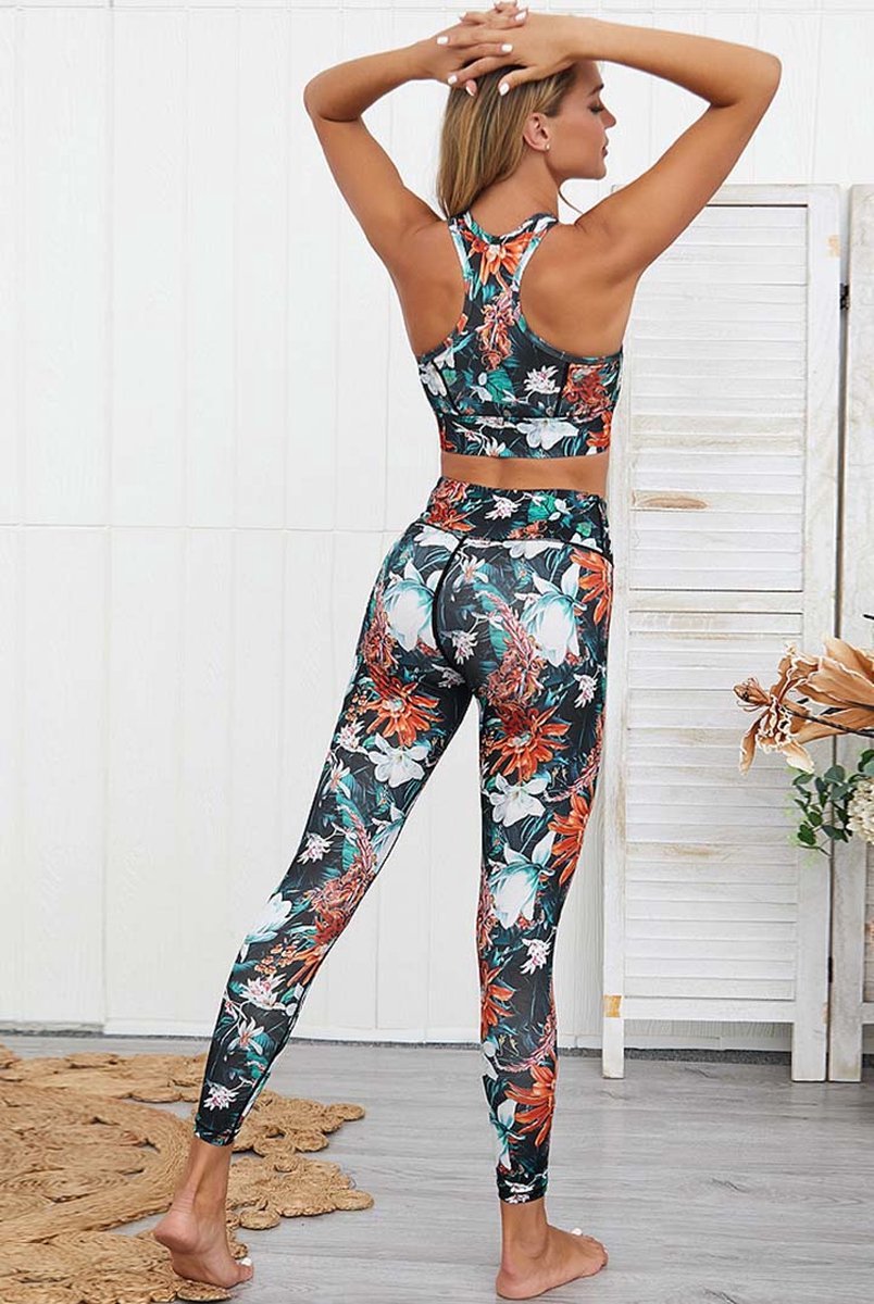 Ultimate Fit Fitnesslegging - sportlegging in bloemenprint