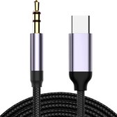 Qost USB C Naar 3.5mm Headphone Jack - Audio Aux Kabel - USB C naar naar Audio Auto Kabel - 1,5 Meter - Zwart
