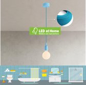LEDatHOME – E27 Badkamer - Balkon hanglamp inclusief LED-lamp – Blauw