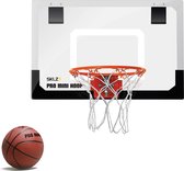 SKLZ Pro Mini Hoop - Indoor Basketbal Set - Inclusief 13 cm Mini Hoop Basketbal en 23 cm "Break-Away" Pro-Grade Ring met Stalen Veer - Basketbalbord - Schuim Gevoerde Kant op de Deur - Basket