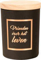 Geurkaars - Black/Rose - Vrienden voor het leven - giftbox zwart/goud - In cadeauverpakking