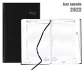 Brepols Agenda 2022 - Saturnus luxe - Lima - 13,3 x 20,8 cm - Zwart- 1 dag - 1 pagina