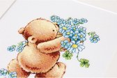 Bear with Forget me not Flowers B1052