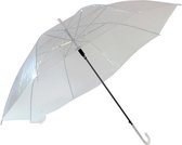 Paraplu - Parant Plu - Opvouwbaar - Transparant Wit - Doorzichtige Paraplu - Ø107cm