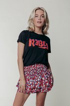 Colourful Rebel Rebel Thunder T-shirt  Zwart Dames - Basic Fit - Organisch Katoen - XL