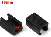 FSW-Products - 2 Stuks Meubelonderzetters voor Buisframe - Voor Slede/Buis Frame van 10mm - Zelfklemmend - Meubelonderzetter - Stoelpootdop - Kunststof - Stevig - Meubelvilt - Vilt