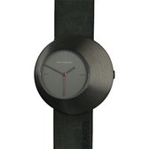 Rolf Cremer Eclipse - horloge - dames - zwart - titanium - kalfsleer - cadeau tip