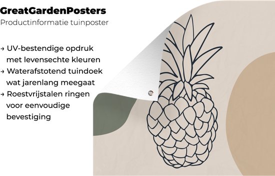 Torchon Fruit - Pastel - Ananas - 100x100 cm