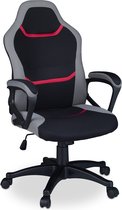 Relaxdays gamestoel in race stijl - verstelbaar - 120 kg - gaming stoel - bureaustoel - rood