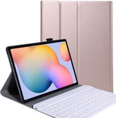 Case2go - Tablet Hoes met toetsenbord geschikt voor Samsung Galaxy Tab S8 (2022) - Bluetooth toetsenbord hoes - QWERTY layout - Magneetsluiting - Sleep/Wake-up functie - Rosé-Goud