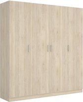 Kleerkast 4 deuren - Eiken decor - L 200 x D 52 x H 215 cm - MAXI