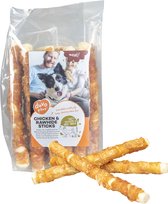 Duvo+ meat! kip & runderhuid sticks large 25cm - 2500g - ± 23st