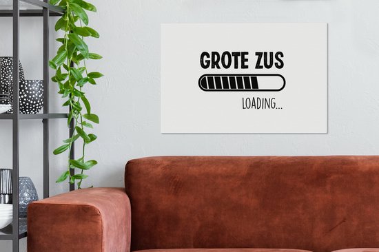 Peinture sur toile Grande Soeur - Frère - Soeur - Citations - Proverbes - 60x40 cm - Décoration murale