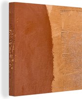 Canvas Schilderij Close-up van terracotta uit de natuur - 90x90 cm - Wanddecoratie