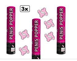 3x Shooter Bachelorette Party 28 cm papier - Party fun love festival sexy thema feest vrijgezellen feest