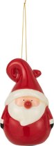 J-Line HANGER KERSTMAN FONKELENDE NEUS POLY ROOD SMALL Set van 6 stuks