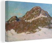 Tableau sur toile Mont Kolsaas - Peinture de Claude Monet - 30x20 cm - Décoration murale