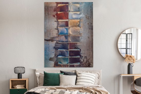 Canvas schilderij 120x160 cm - Wanddecoratie Bouwmaterialen in België - Muurdecoratie woonkamer - Slaapkamer decoratie - Kamer accessoires - Schilderijen
