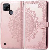 iMoshion Mandala Booktype Realme C21 hoesje - Rosé Goud