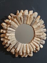 Driftwood ronde SPIEGEL - Bij Mies - 40 cm ø - 3 lagen