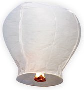Luxe witte wensballon - XL 50 x 100 cm - bestaan uit 1 deel