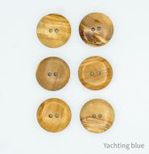 Houten knoop - naaien - knopen - grote knopen - 6 stuks - handwerk accessoires - Knoop -
