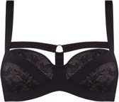 Marlies Dekkers - Wing Power - Black Lace & Grey - Balcony - 85D