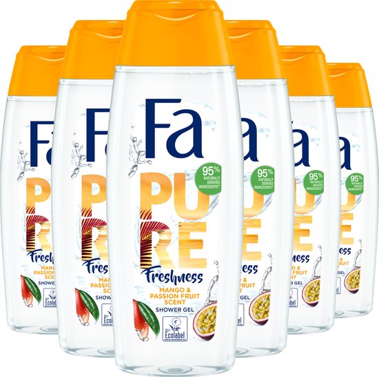 Fa Pure Freshness Mango & Passionfruit - Douchegel - Voordeelverpakking - 6 x 250 ml