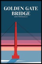 Walljar - Golden Gate Bridge United States II - Muurdecoratie - Poster.