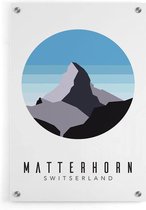 Walljar - Matterhorn Switserland Day III - Muurdecoratie - Plexiglas schilderij